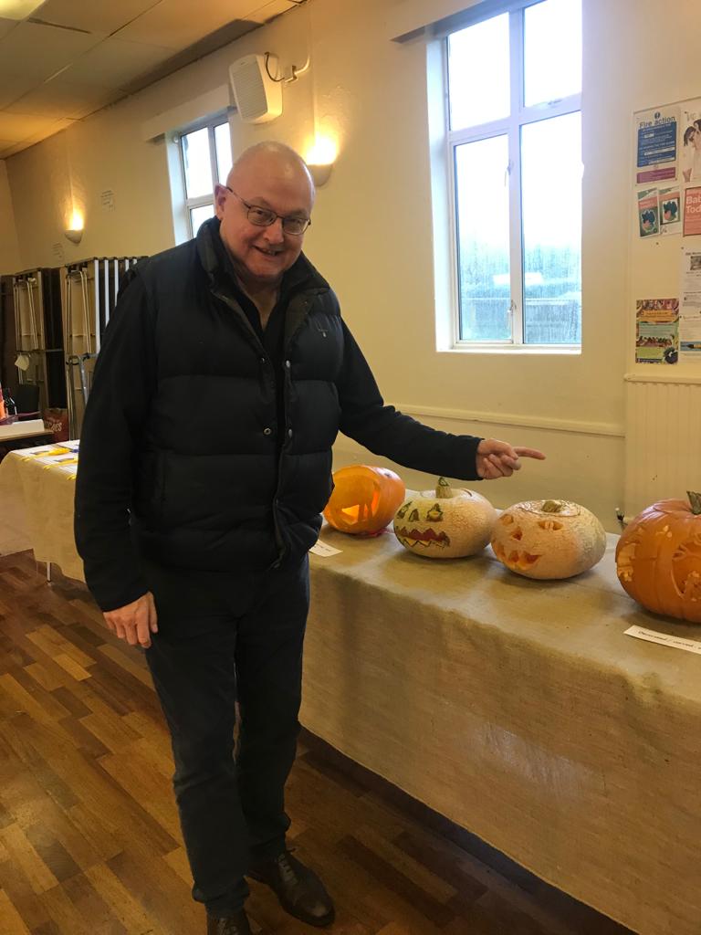 Pumpkins on display